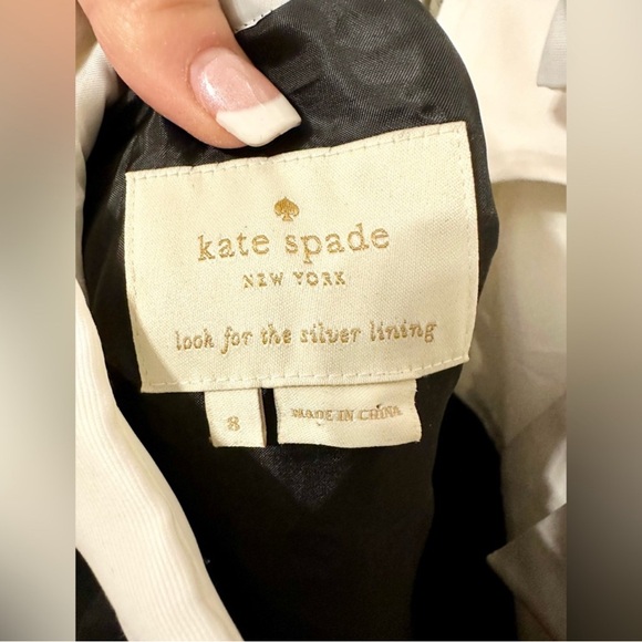 Kate Spade Size 8 Elegant Black and White Bow Dress - Picture 3 of 6